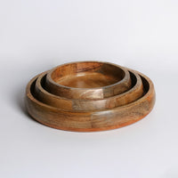 WOODEN BOWL NATURAL SET