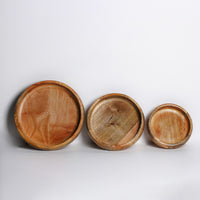 WOODEN BOWL NATURAL SET