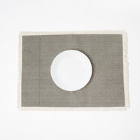 مفرش سفرة بنسيج ناعم الوان ترابية - (طقم قطعتين)