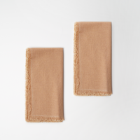 منديل سفرة سادة الوان ترابية - (طقم قطعتين)