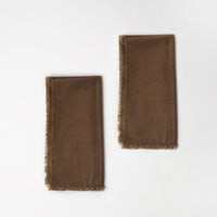 منديل سفرة سادة الوان ترابية - (طقم قطعتين)