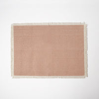 مفرش سفرة بنسيج ناعم الوان ترابية - (طقم قطعتين)