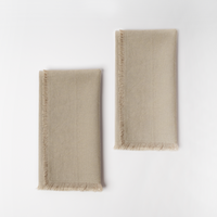 منديل سفرة سادة الوان ناتشورال - (طقم قطعتين)