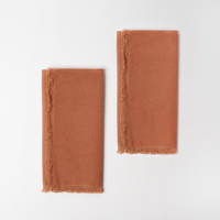 منديل سفرة سادة الوان ناتشورال - (طقم قطعتين)