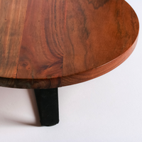 Minimal Acacia Wood & Iron Cake Stand