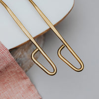 HAND FORGED SALAD SERVER 2 -Brushed Gold