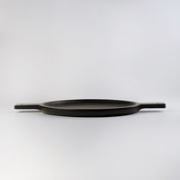 Oval wood serving plate