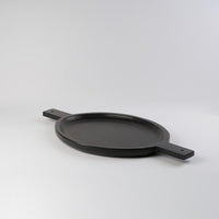 Oval wood serving plate