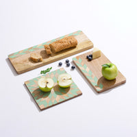 Serving board with green enamel
