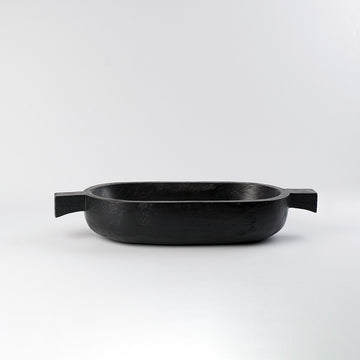 Decorative black wooden bowl