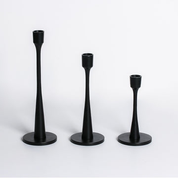 TRIO CANDLE HOLDER s/3 BLK