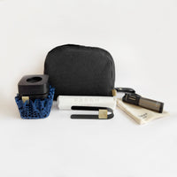 مبخر السفر المايكرو الآمن - بالخشب الأسود ودانتيل كحلي