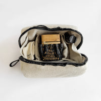 مبخر السفر المايكرو الآمن - دانتيل أسود بسحاب أسود