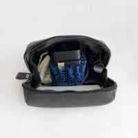 مبخر السفر المايكرو الآمن - بالخشب الأسود ودانتيل كحلي