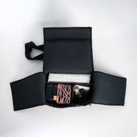 Micro Travel Set - String Dusty Pink in Black Wood