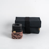 Micro Travel Set - String Dusty Pink in Black Wood