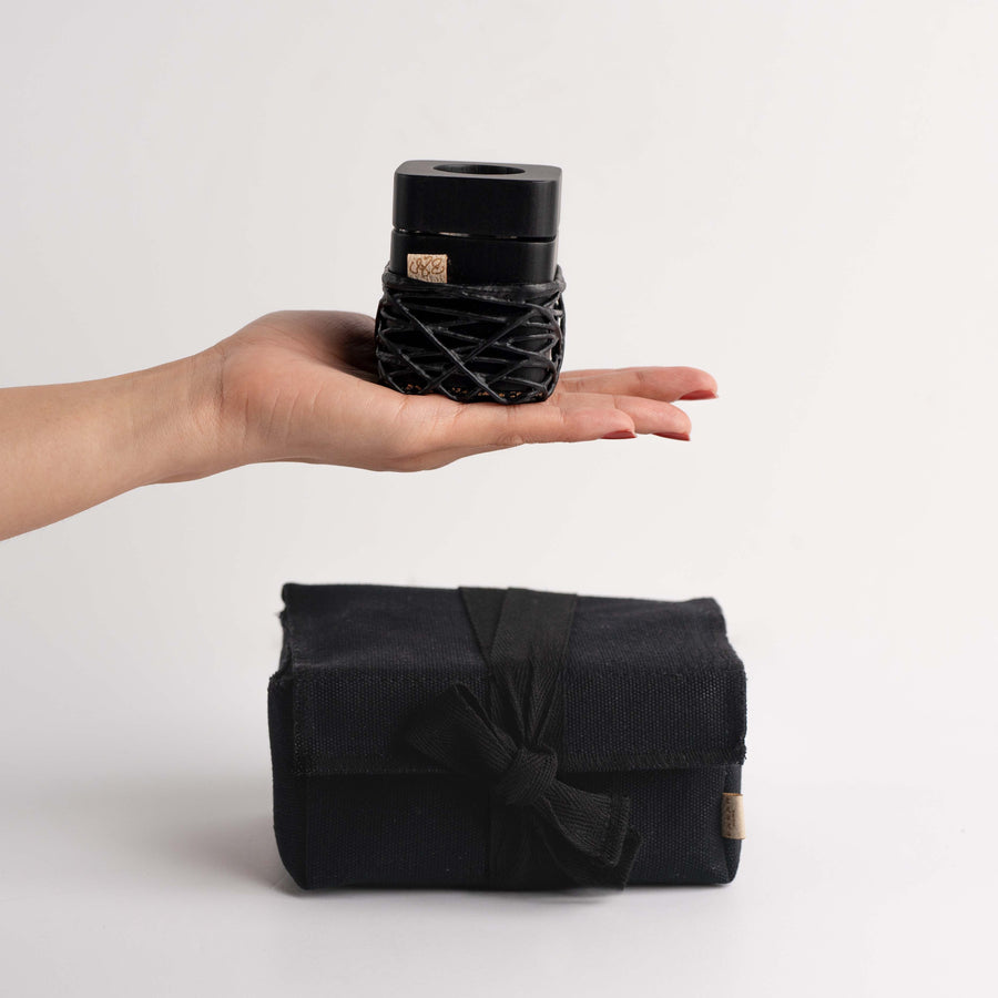 Micro Travel Set - String Black in Black wood