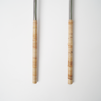 Salad Cutlery - Cane Handle Natural - (Set of 2)