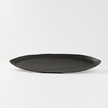 Large Metal Serving Tray - Black TEX