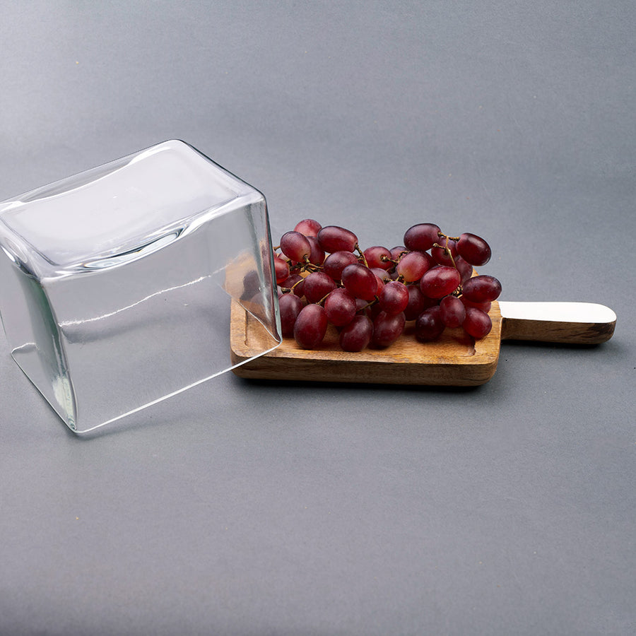 Small Serving Dish with Glass Cover