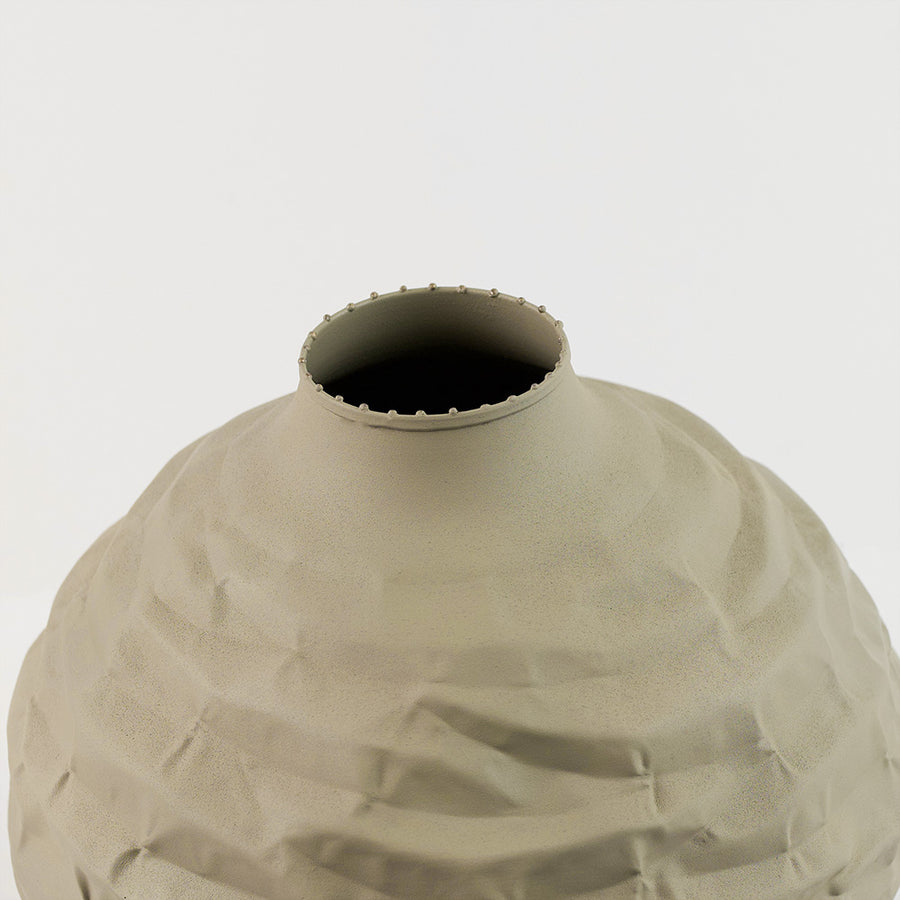 Medium Metal vase - prominent decoration
