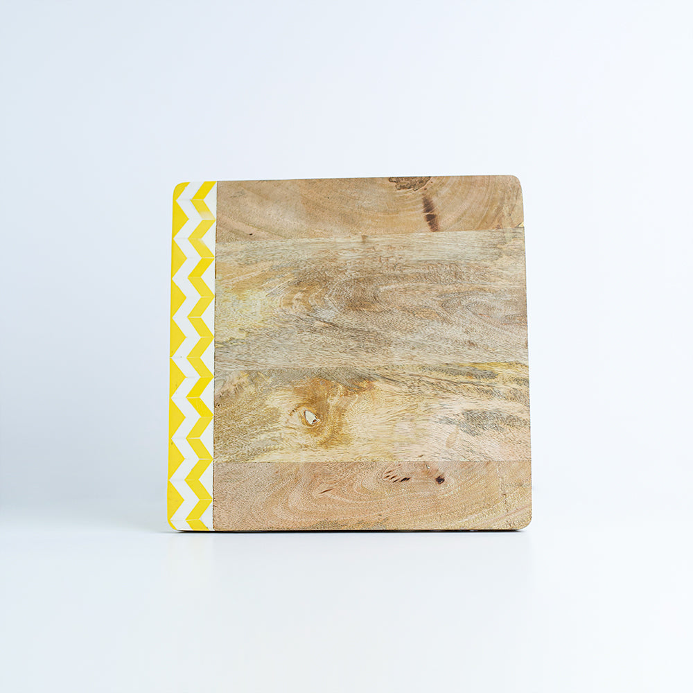 Serving board - yellow enamel