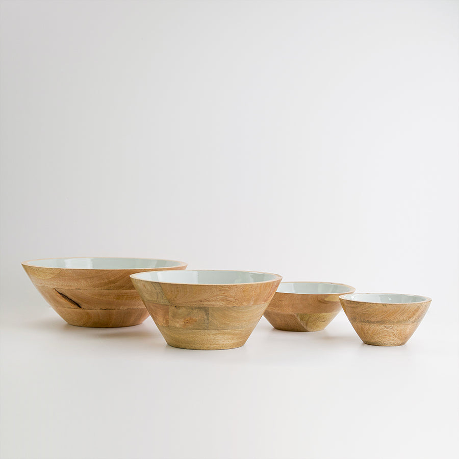 Set of 4 Wooden Bowls