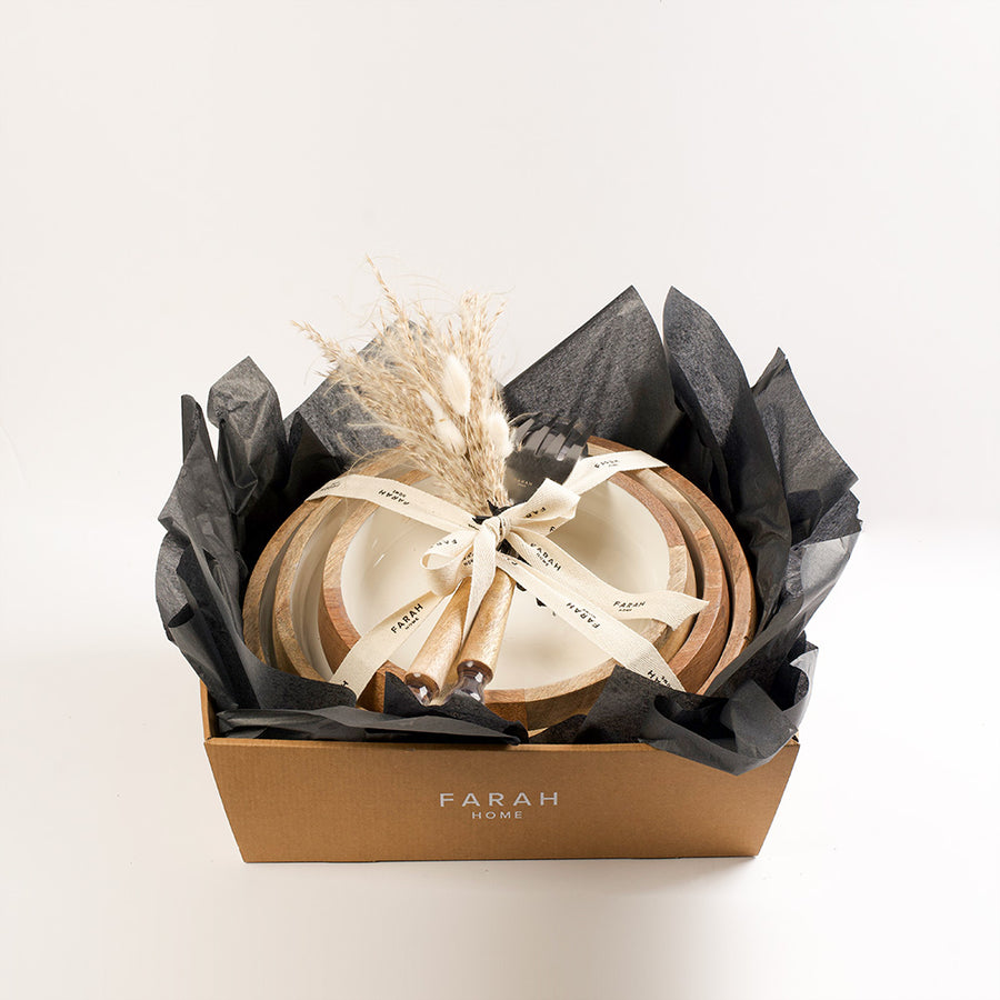 Gift Set Wooden Bowls and Serving Spoons