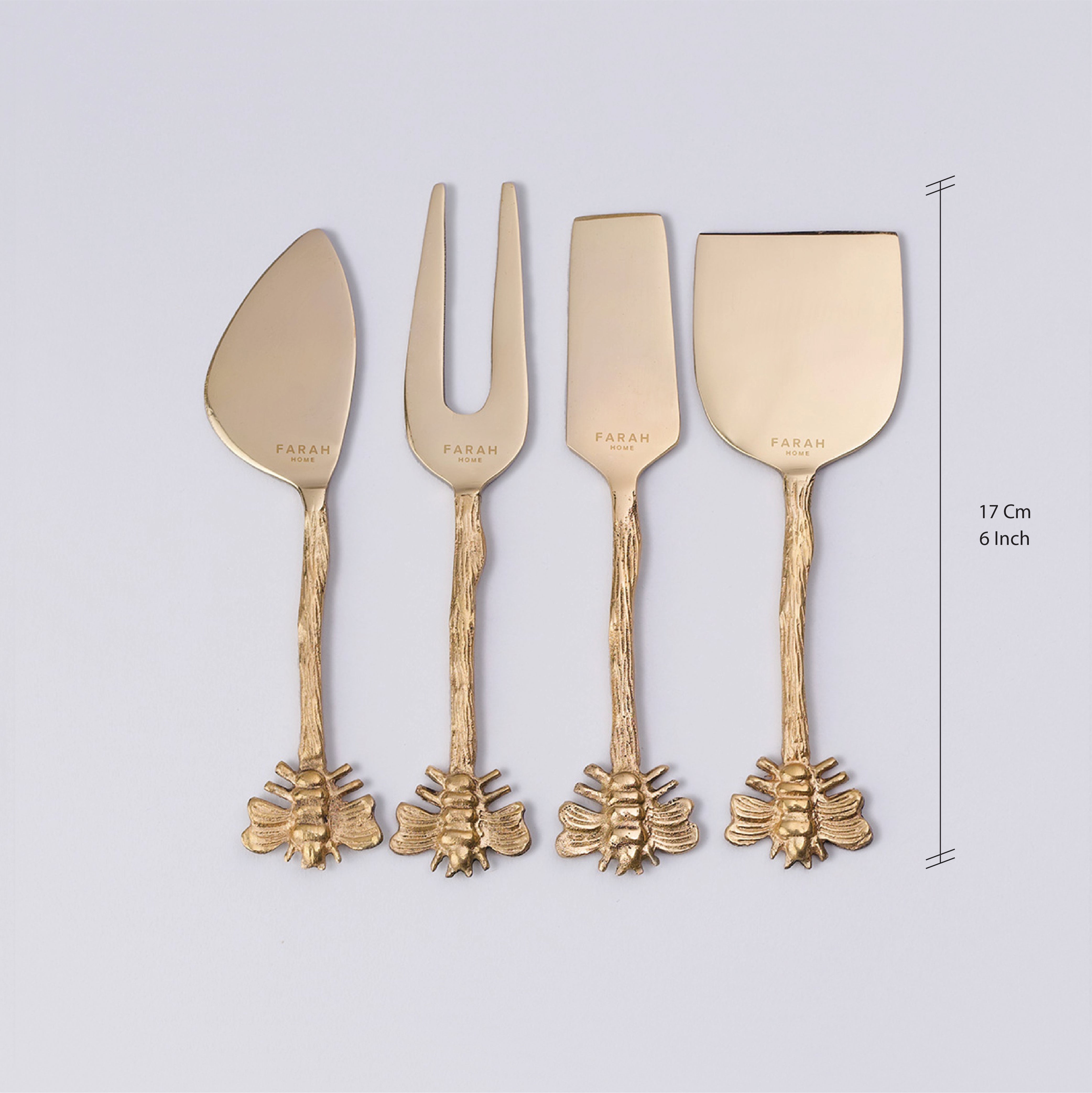 Cheese knives set with Bee Motif