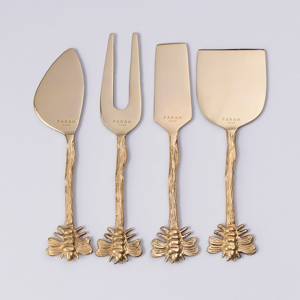 Cheese knives set with Bee Motif